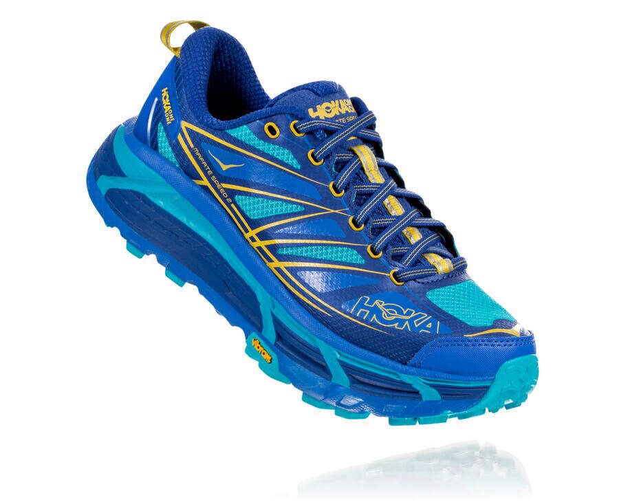 Zapatillas Trail Hoka One One Mujer - Mafate Speed 2 - Azules - OTM178450